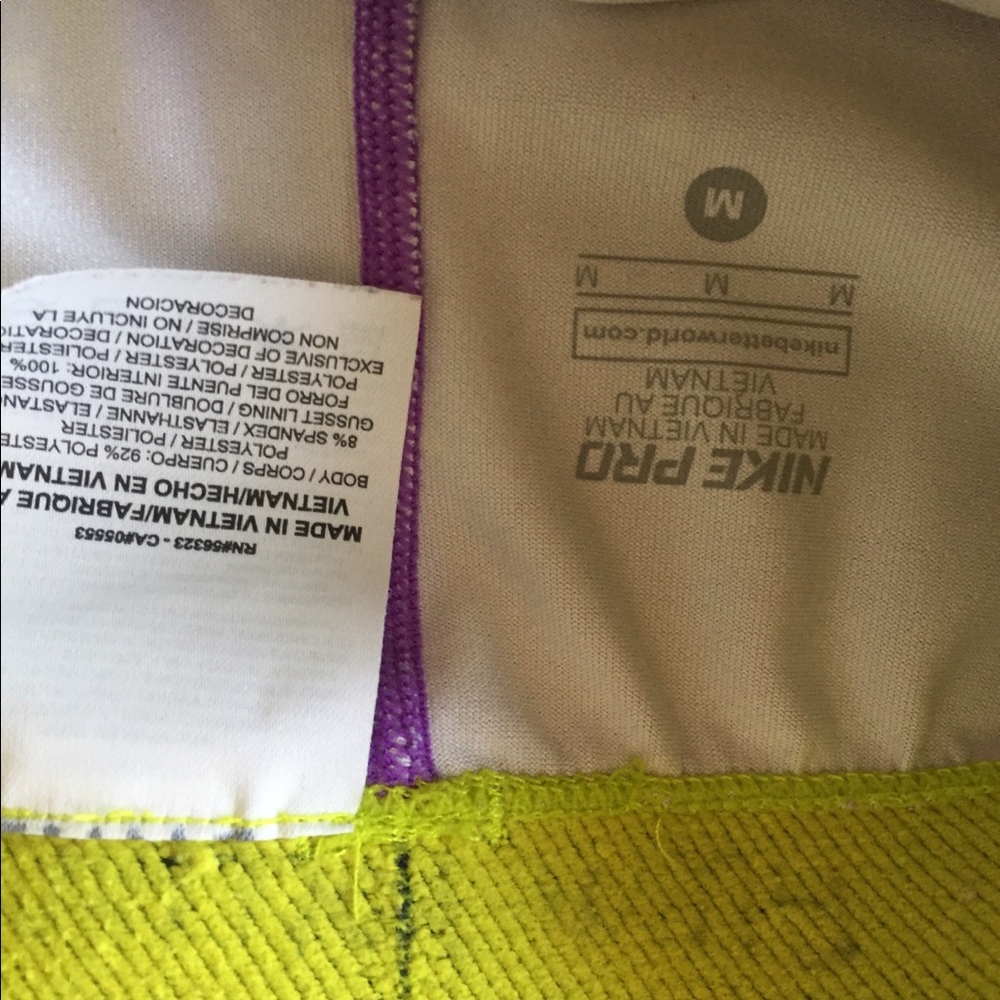 Nike Pro blue green Sz M yoga pants versatile cool - Picture 4 of 4